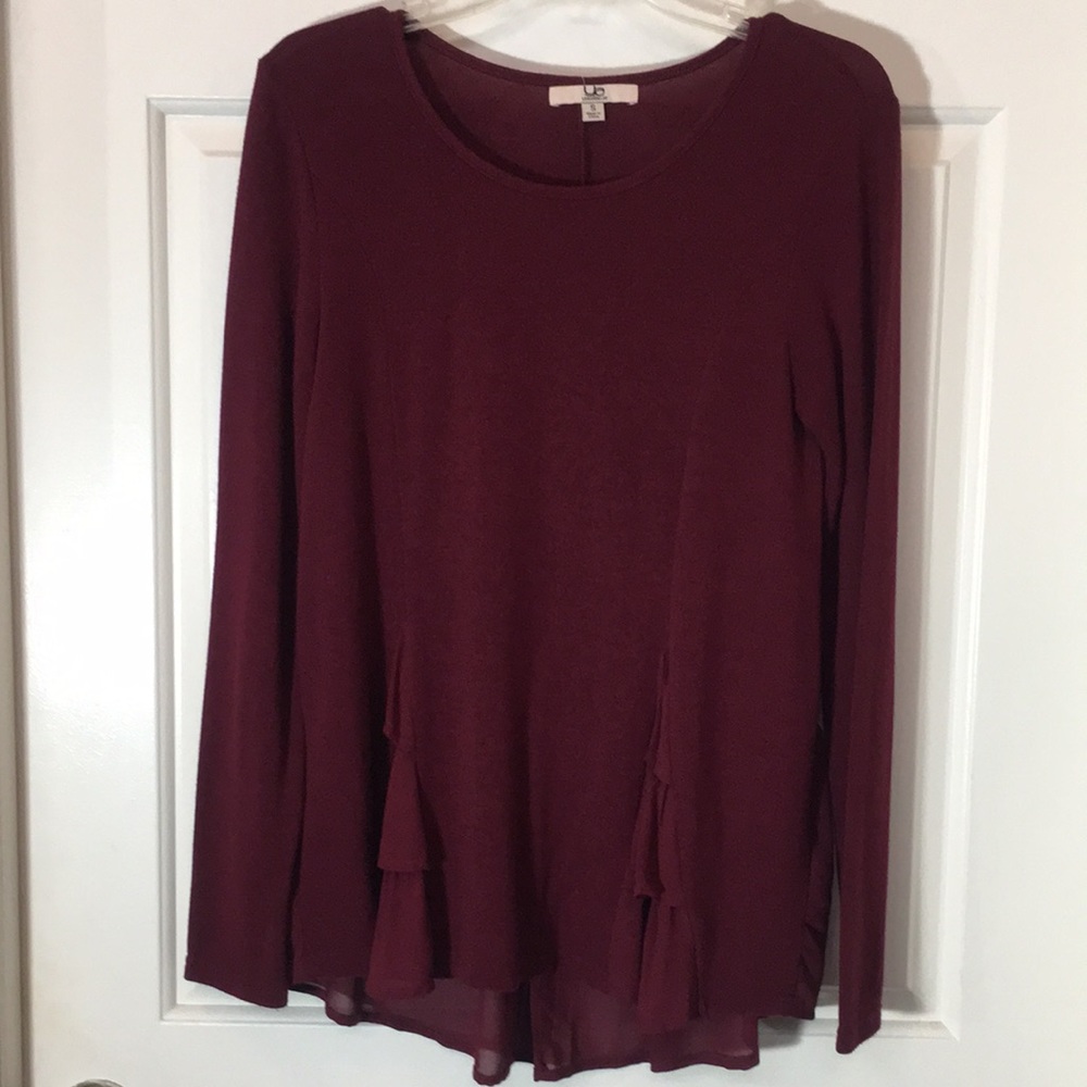 YA LAS ANGELES Jersey Knit Stretch Lightweight Cool Summer Fabric with Ruffles